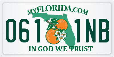 FL license plate 0611NB