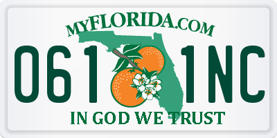 FL license plate 0611NC