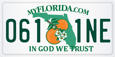 FL license plate 0611NE