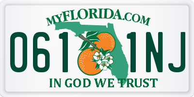 FL license plate 0611NJ