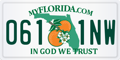 FL license plate 0611NW