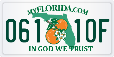 FL license plate 0611OF