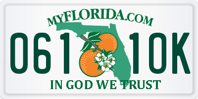 FL license plate 0611OK