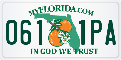 FL license plate 0611PA
