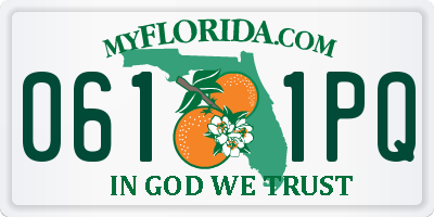 FL license plate 0611PQ