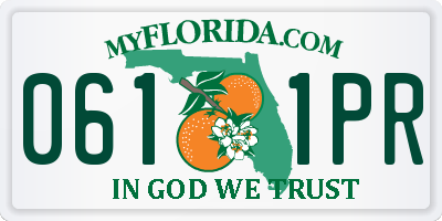 FL license plate 0611PR