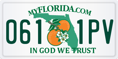 FL license plate 0611PV