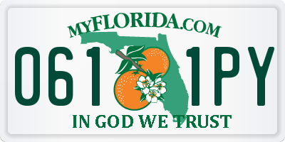 FL license plate 0611PY
