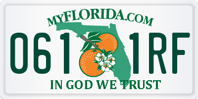 FL license plate 0611RF
