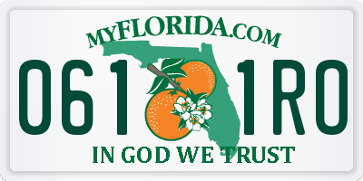 FL license plate 0611RO