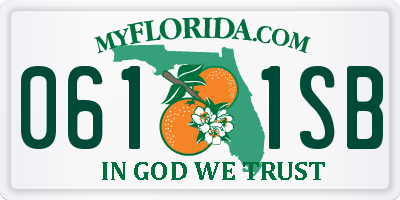 FL license plate 0611SB