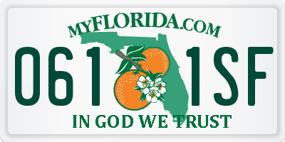 FL license plate 0611SF