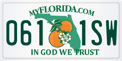 FL license plate 0611SW