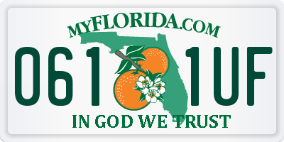 FL license plate 0611UF