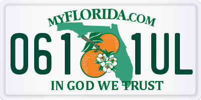 FL license plate 0611UL