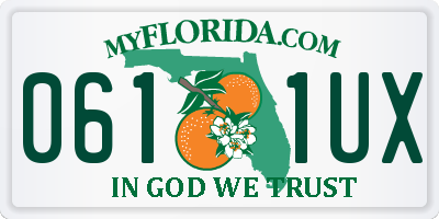 FL license plate 0611UX