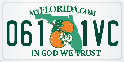 FL license plate 0611VC