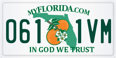 FL license plate 0611VM