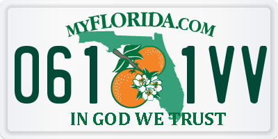 FL license plate 0611VV