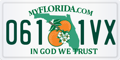 FL license plate 0611VX