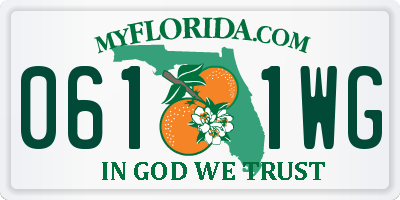 FL license plate 0611WG