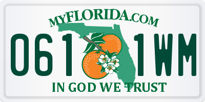 FL license plate 0611WM