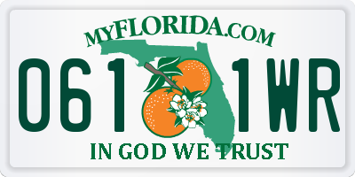 FL license plate 0611WR