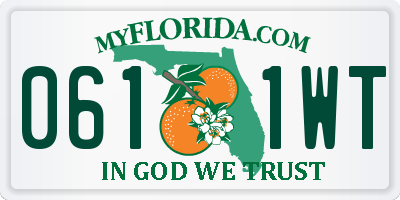 FL license plate 0611WT