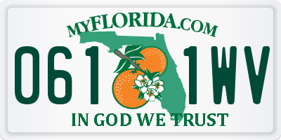 FL license plate 0611WV