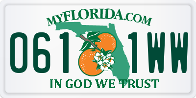 FL license plate 0611WW
