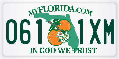FL license plate 0611XM