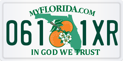 FL license plate 0611XR