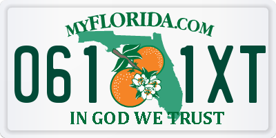 FL license plate 0611XT