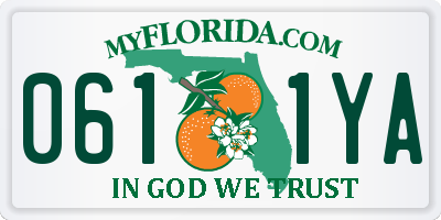 FL license plate 0611YA