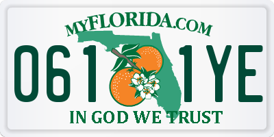 FL license plate 0611YE