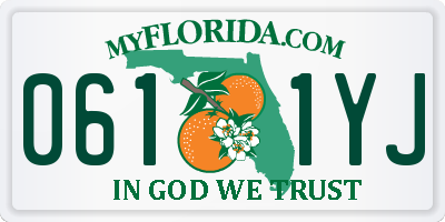 FL license plate 0611YJ