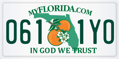 FL license plate 0611YO