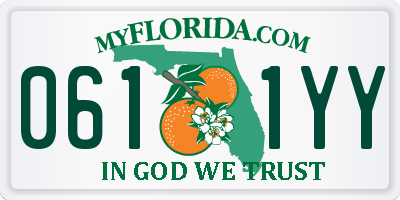 FL license plate 0611YY