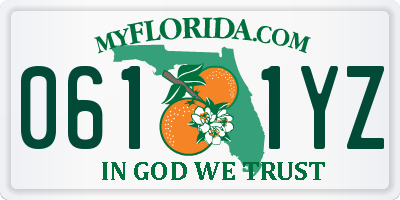 FL license plate 0611YZ