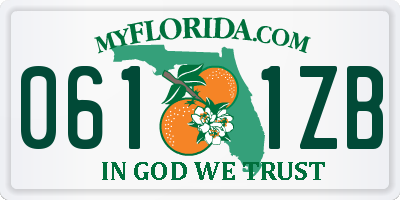 FL license plate 0611ZB
