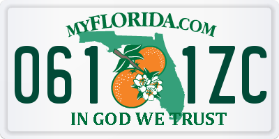 FL license plate 0611ZC