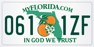 FL license plate 0611ZF