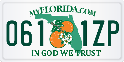 FL license plate 0611ZP