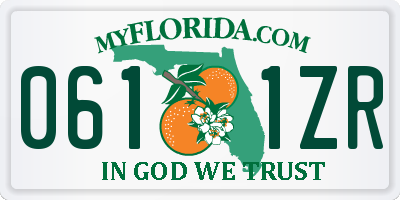 FL license plate 0611ZR