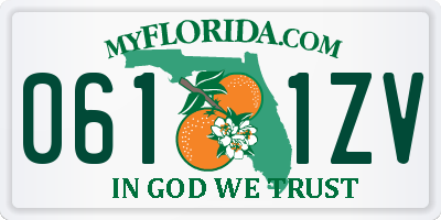 FL license plate 0611ZV
