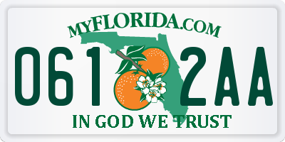 FL license plate 0612AA