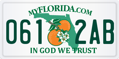 FL license plate 0612AB