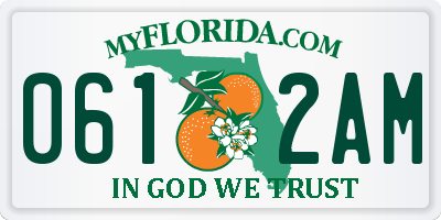 FL license plate 0612AM
