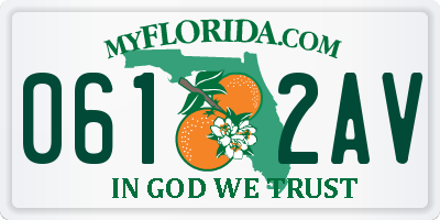 FL license plate 0612AV