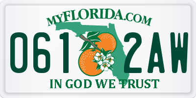 FL license plate 0612AW